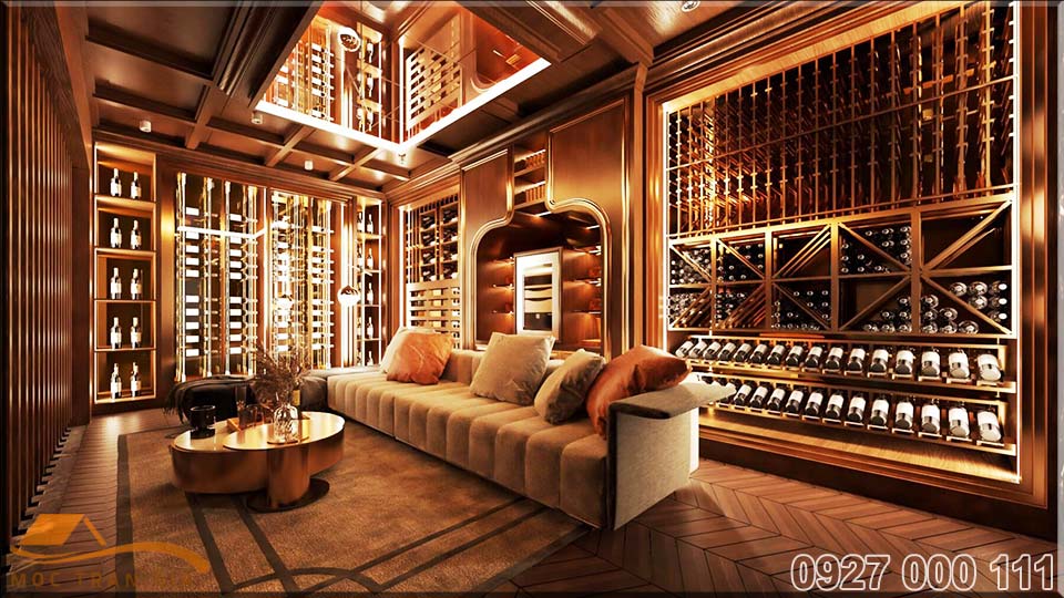 Thiết kế hầm rượu hiện đại cho biệt thự