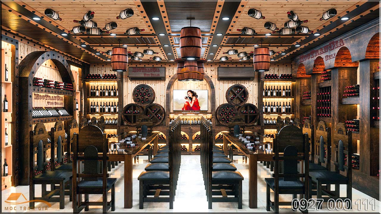 Thiết kế hầm rượu London nhà hàng Hương Biển khách sạn Seashells