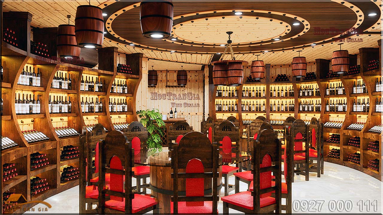 Thiết kế hầm rượu Rome nhà hàng Hương Biển khách sạn Seashells
