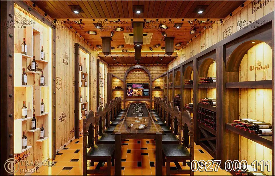 Thiết kế hầm rượu nhà hàng Đôi Dép view 2