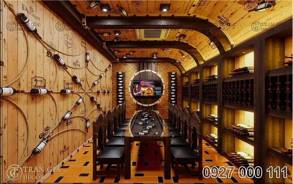 Thiết kế hầm rượu nhà hàng Đôi Dép view 6
