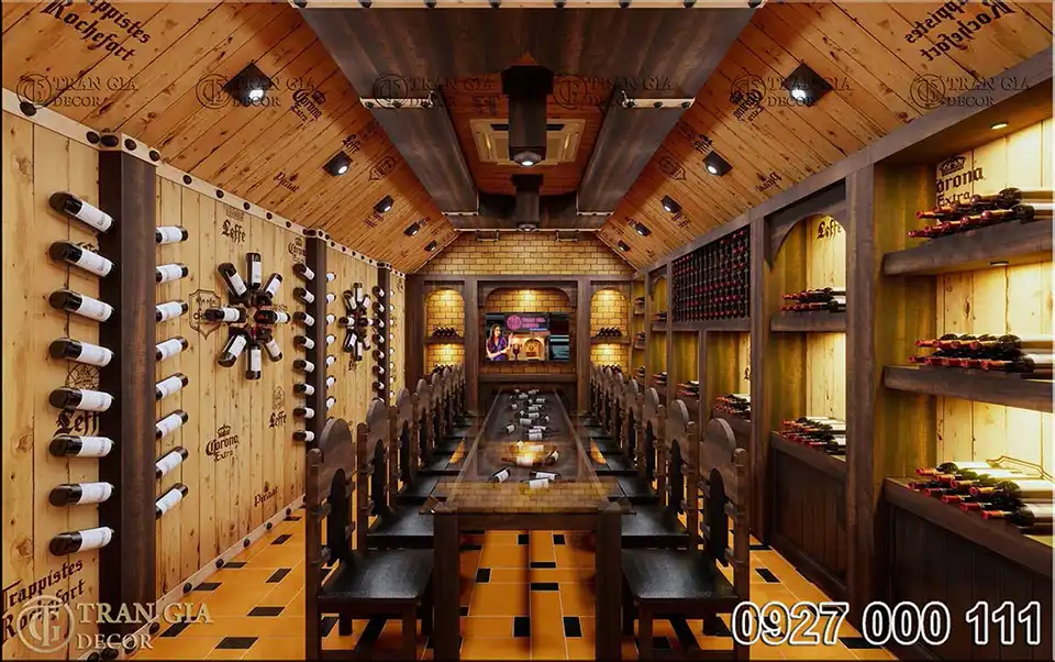 Thiết kế hầm rượu nhà hàng Đôi Dép view 7
