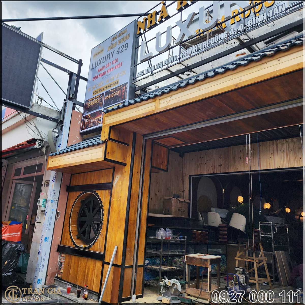 Quá trình thi công Nhà hàng hầm rượu 429 view 3