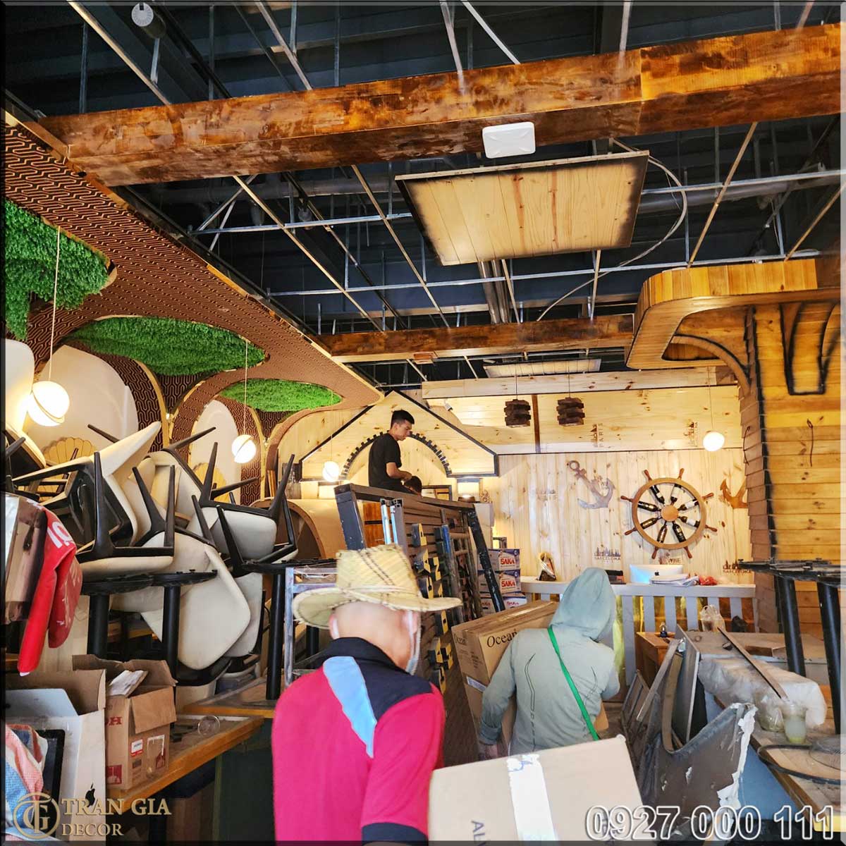 Quá trình thi công Nhà hàng hầm rượu 429 view 7