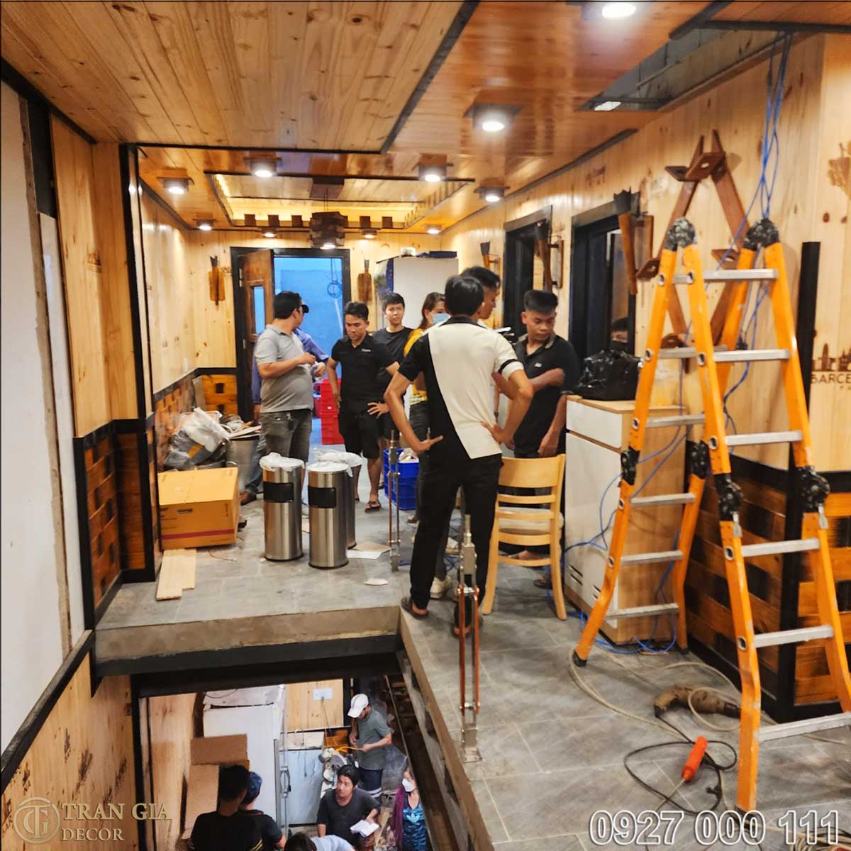 Quá trình thi công Nhà hàng hầm rượu 429 view 8