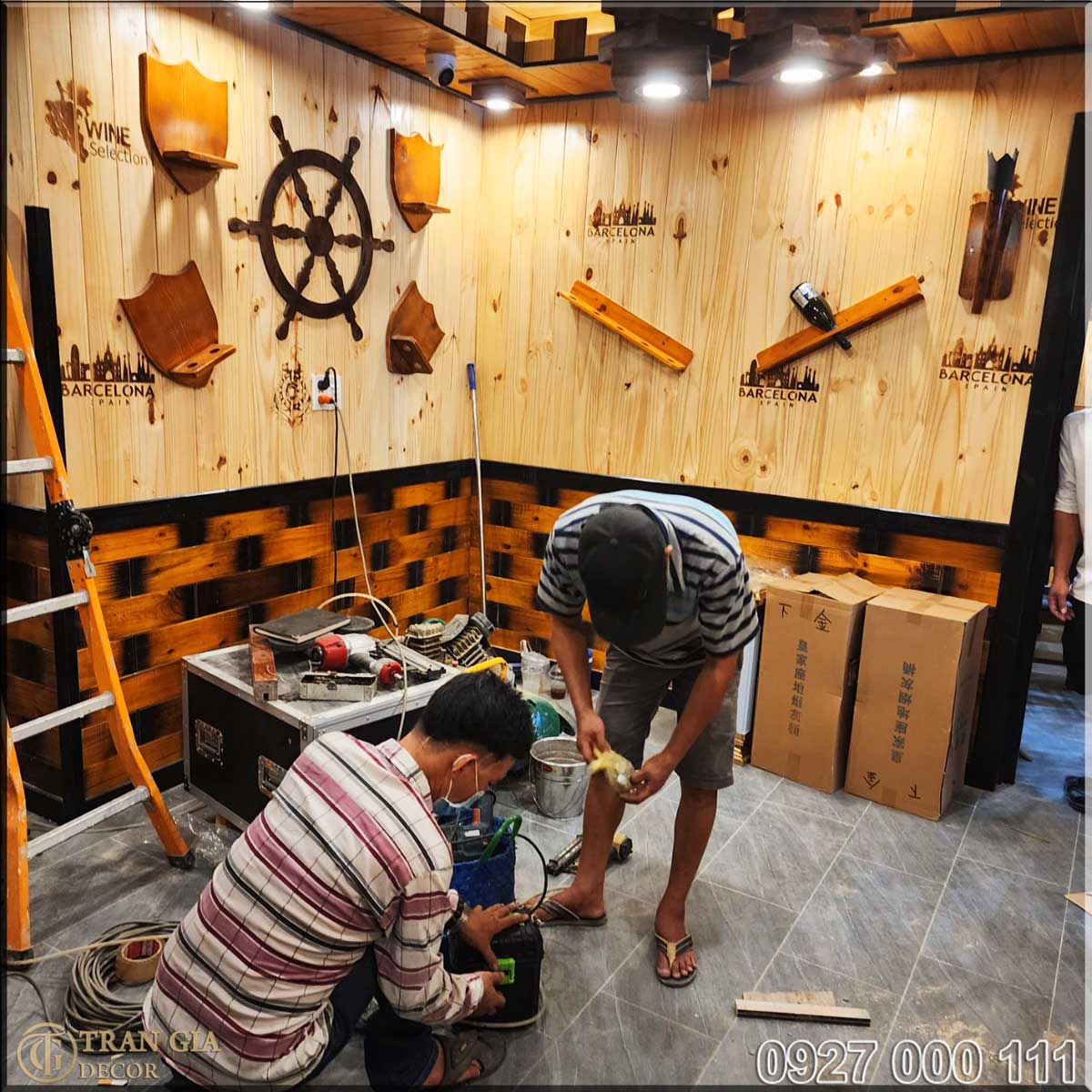 Quá trình thi công Nhà hàng hầm rượu 429 view 9