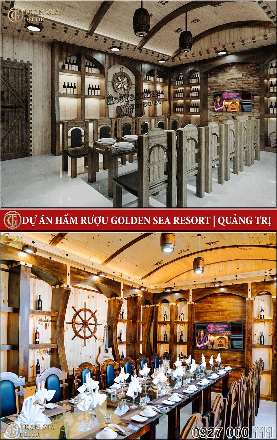Thiết kế và thi công xây dựng hầm rượu Golden Sea Resort