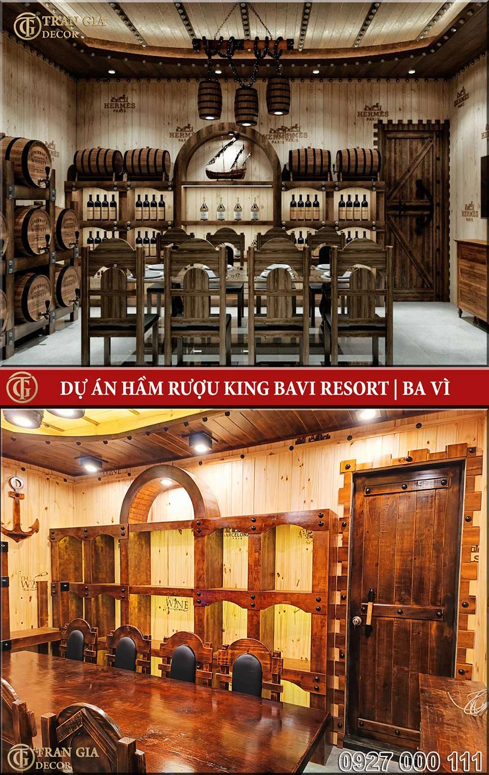 Thiết kế và thi công xây dựng hầm rượu King Bavi Resort