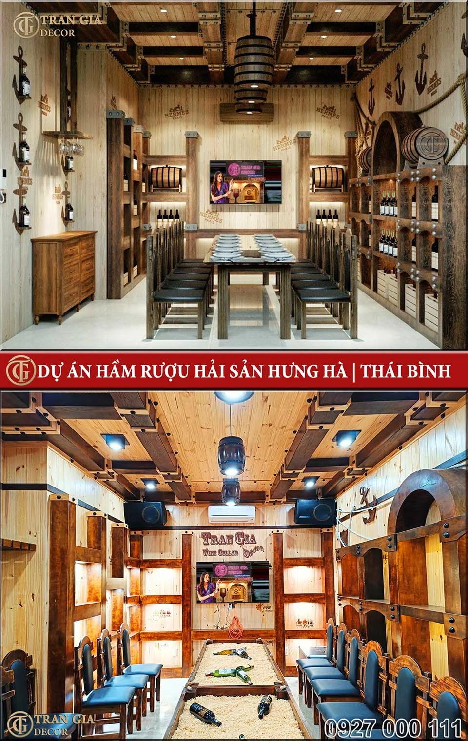 Thiết kế và thi công xây dựng hầm rượu nhà hàng Hưng Hà