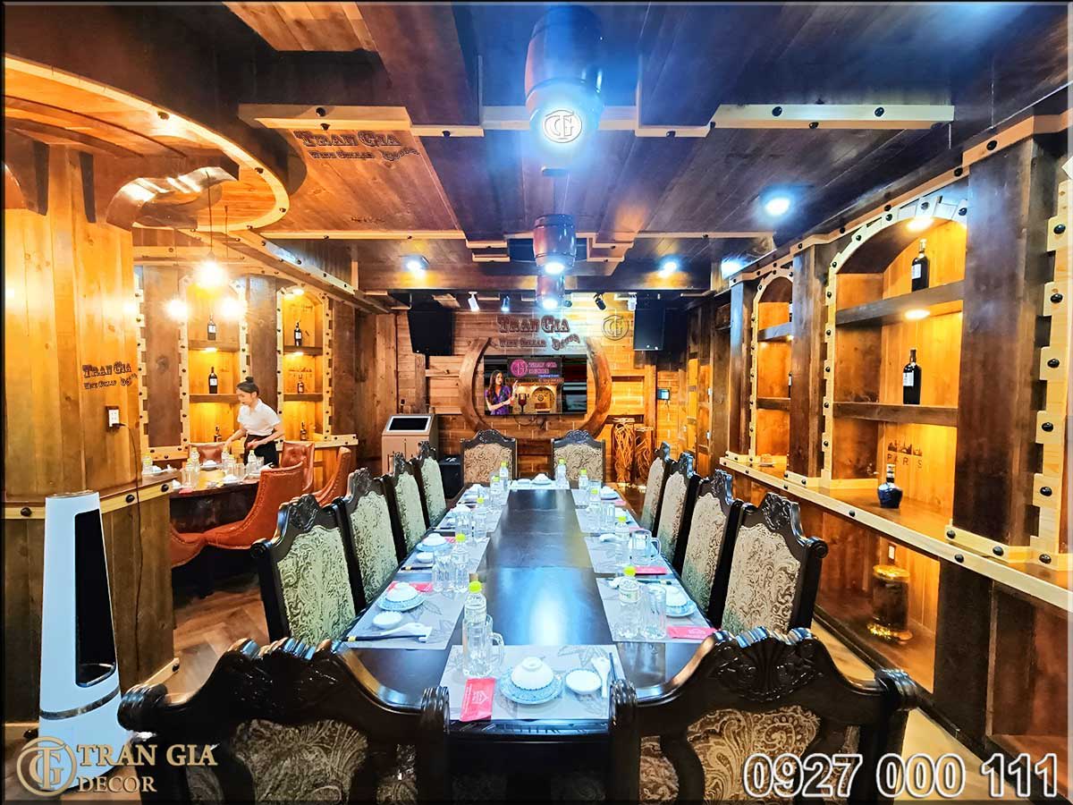 Gói dịch vụ thi công phòng vip hầm rượu tại Trần Gia Decor 05