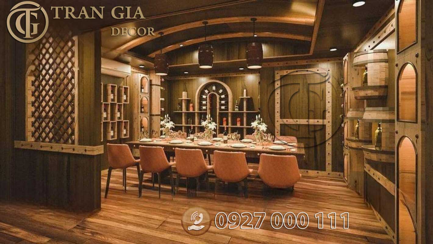 Gói dịch vụ thi công phòng vip hầm rượu tại Trần Gia Decor 04