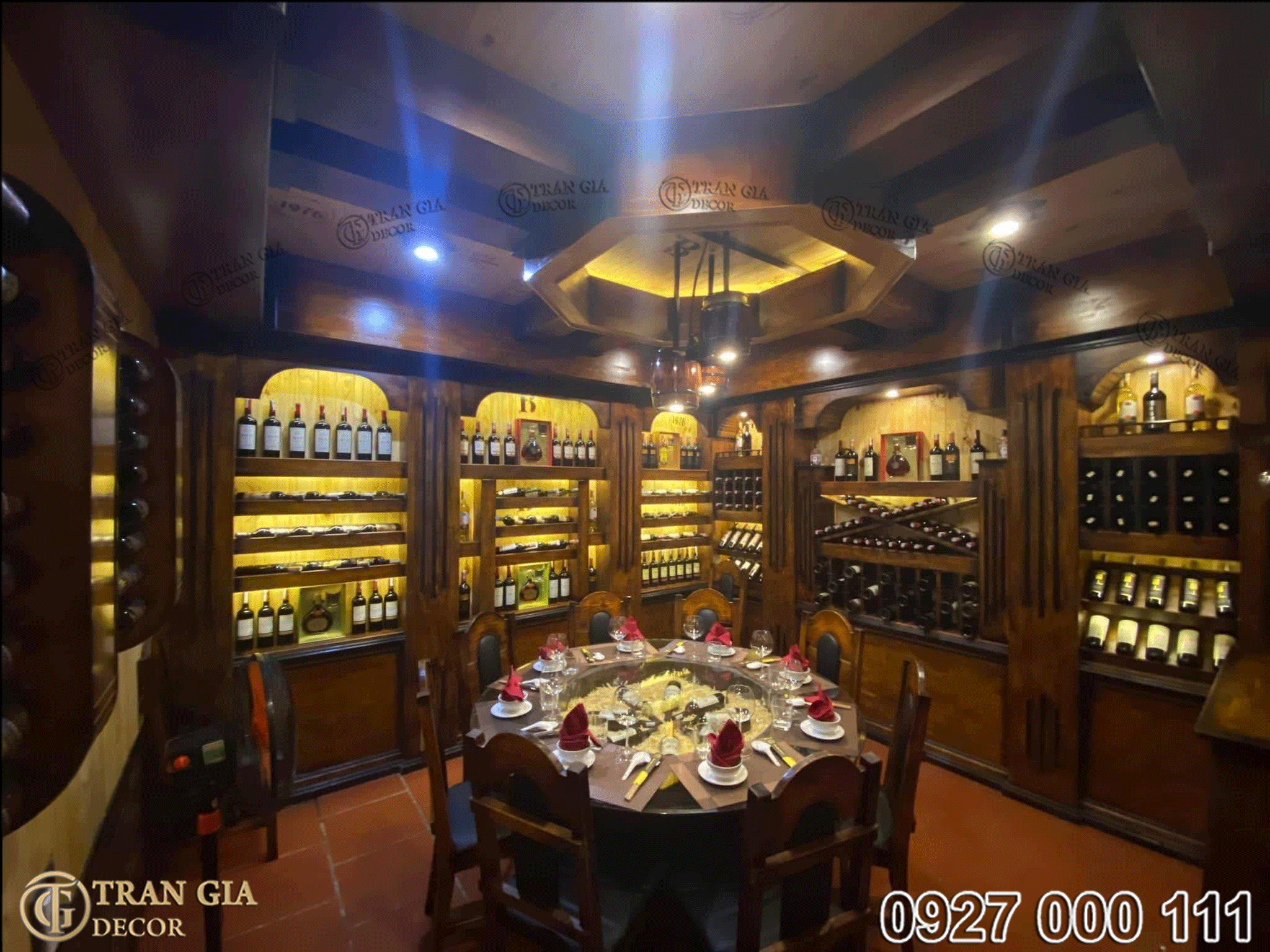 Thi công hầm rượu giá rẻ tại Tp.HCM 5 Phòng vip hầm rượu giá rẻ tại T.HCM 0
