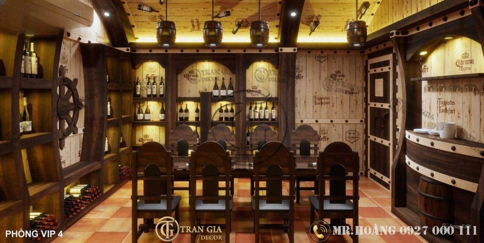 Phòng vip hầm rượu sang trọng 01
