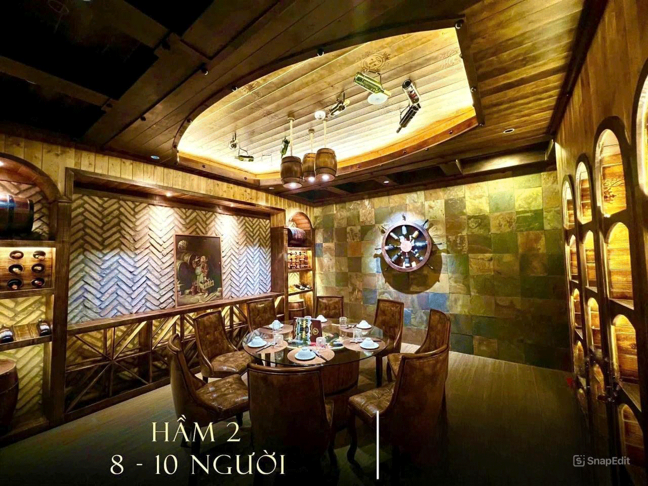 Thiết kế phòng vip hầm rượu sang trọng tại Hà Nội 5