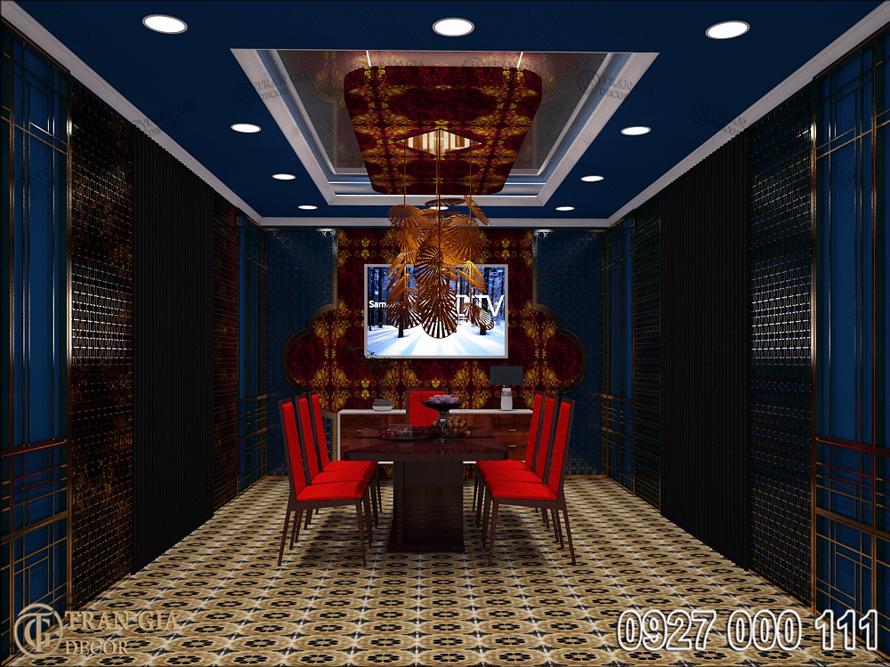 Phòng vip hầm rượu phong cách Đông Dương 04