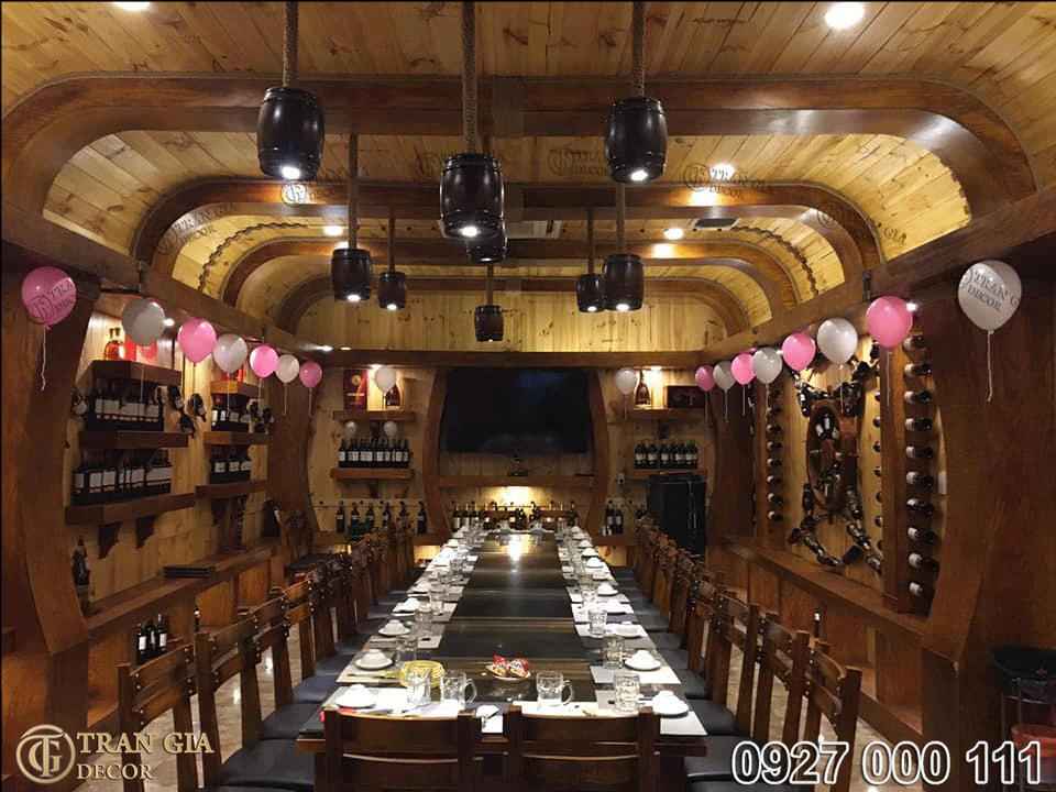 Phòng vip hầm rượu nhà hàng ẩm thực Hai Lúa 3 Hầm rượu nhà hàng ẩm thực Hai Lúa 02