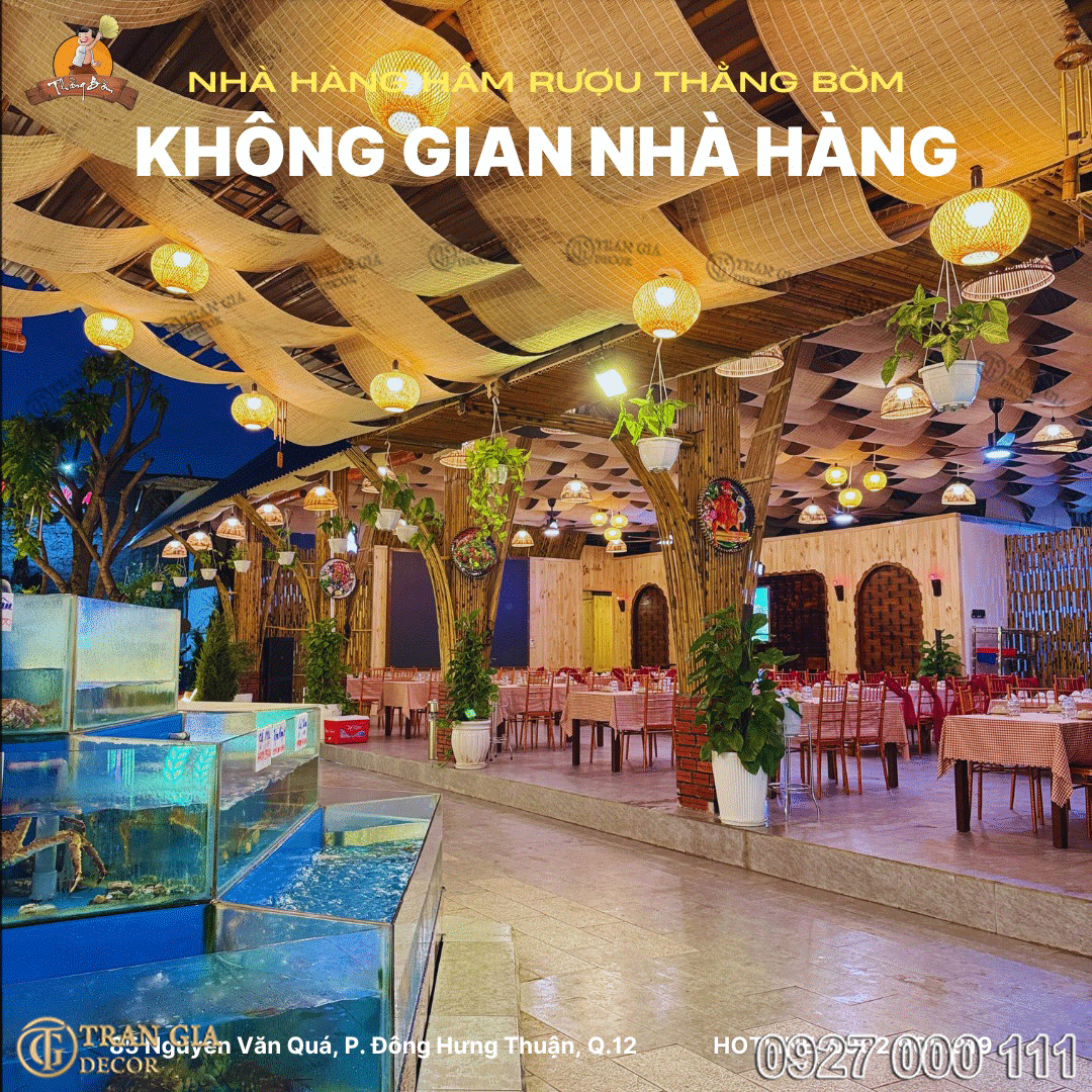 Thi công phòng vip hầm rượu nhà hàng Thằng Bờm 3