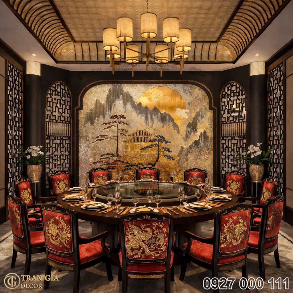 Thiết kế phòng vip hầm rượu Á Đông 01