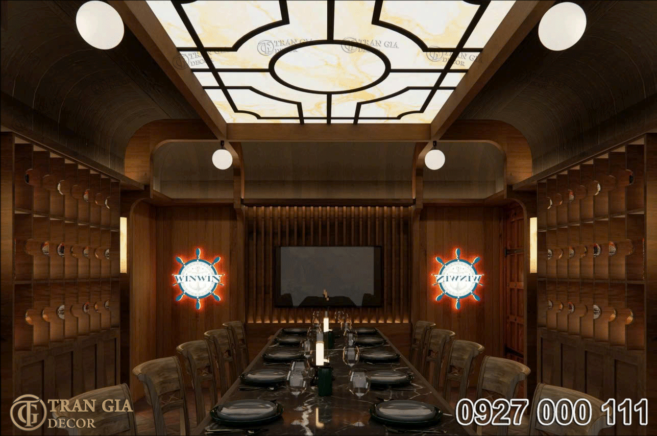 Phòng vip hầm rượu vang phong cách Châu Âu 07