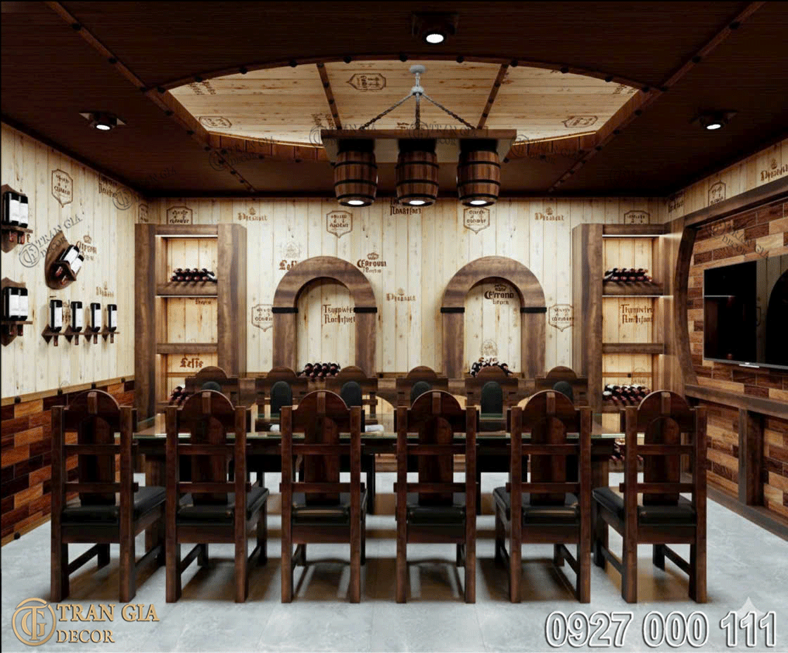 Thiết kế phòng vip nhà hàng hầm rượu Như Ý 10 Phòng vip nhà hàng hầm rượu Như Ý 06