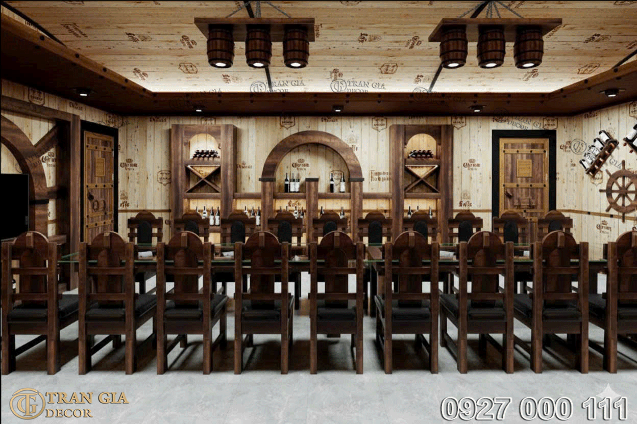 Thiết kế phòng vip nhà hàng hầm rượu Như Ý 13 Phòng vip nhà hàng hầm rượu Như Ý 09