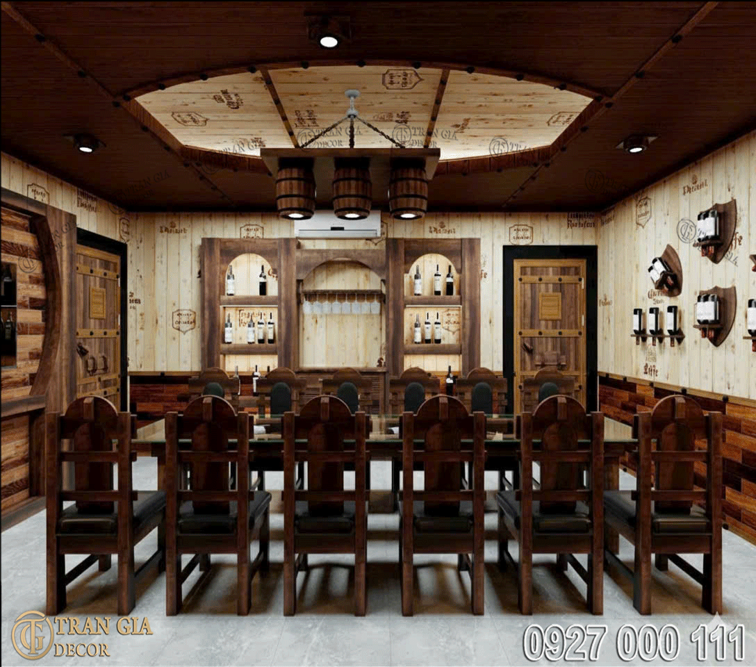 Thiết kế phòng vip nhà hàng hầm rượu Như Ý 5 Phòng vip nhà hàng hầm rượu Như Ý 01