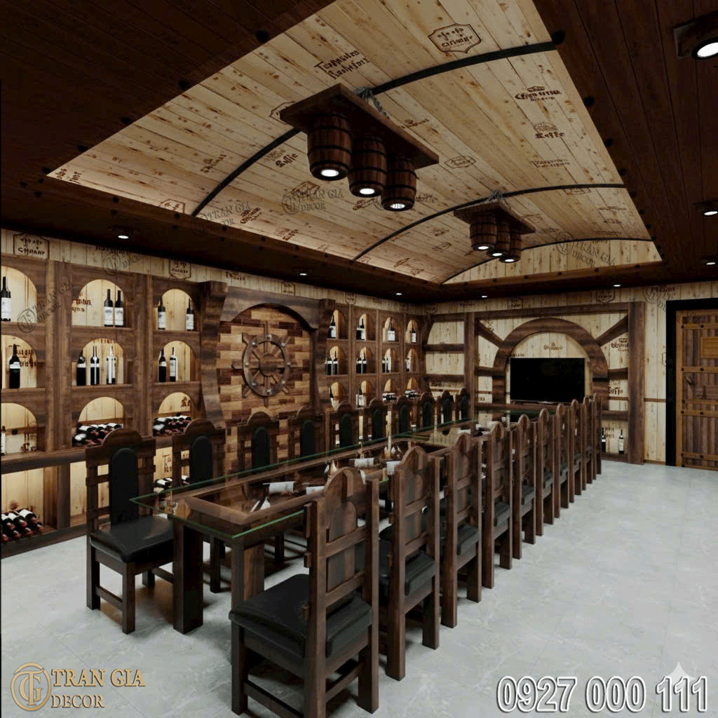 Thiết kế phòng vip nhà hàng hầm rượu Như Ý 6 Phòng vip nhà hàng hầm rượu Như Ý 02