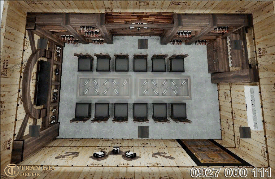 Mặt tiền phòng vip hầm rượu Thị Trấn Cũ - ĐăkLăk -07