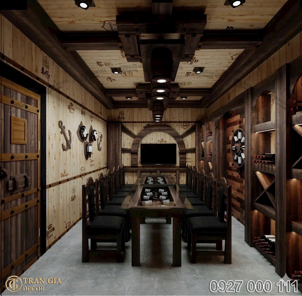 Thiết kế phòng vip hầm rượu Thị Trấn Cũ - ĐăkLăk 2